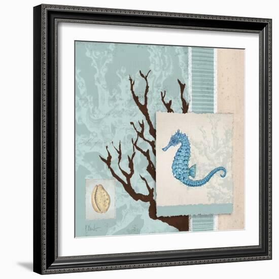 Aquarius Blue Sq II-Paul Brent-Framed Art Print