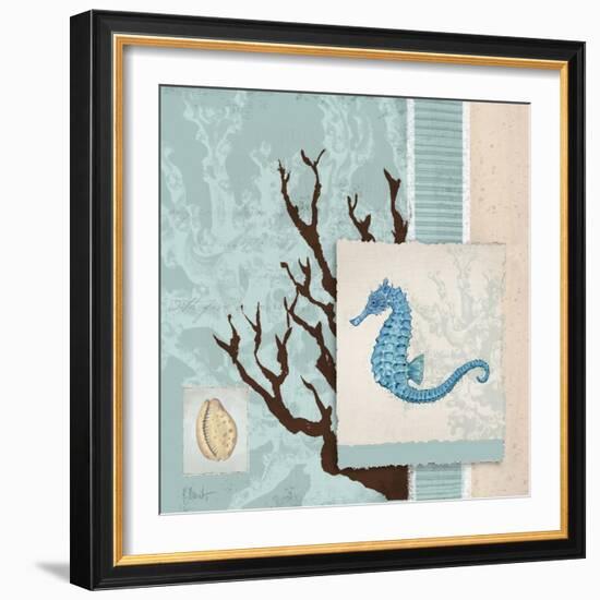 Aquarius Blue Sq II-Paul Brent-Framed Art Print