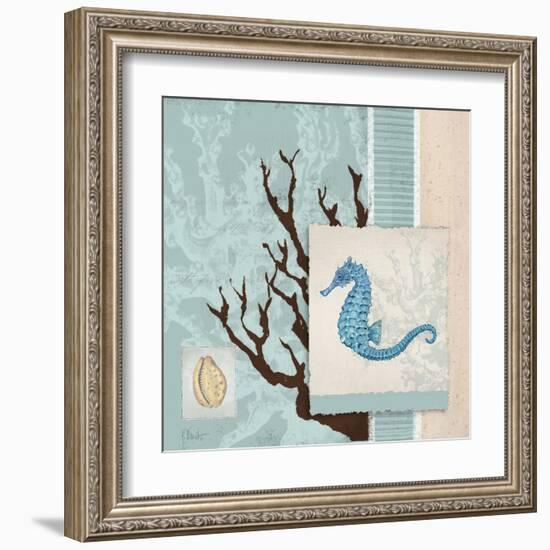 Aquarius Blue Sq II-Paul Brent-Framed Art Print