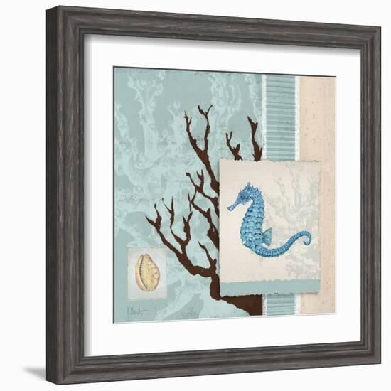 Aquarius Blue Sq II-Paul Brent-Framed Art Print