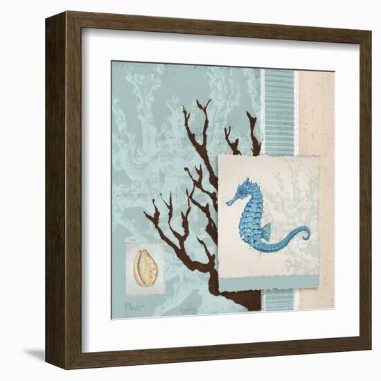 Aquarius Blue Sq II-Paul Brent-Framed Art Print