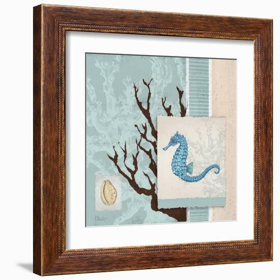 Aquarius Blue Sq II-Paul Brent-Framed Art Print