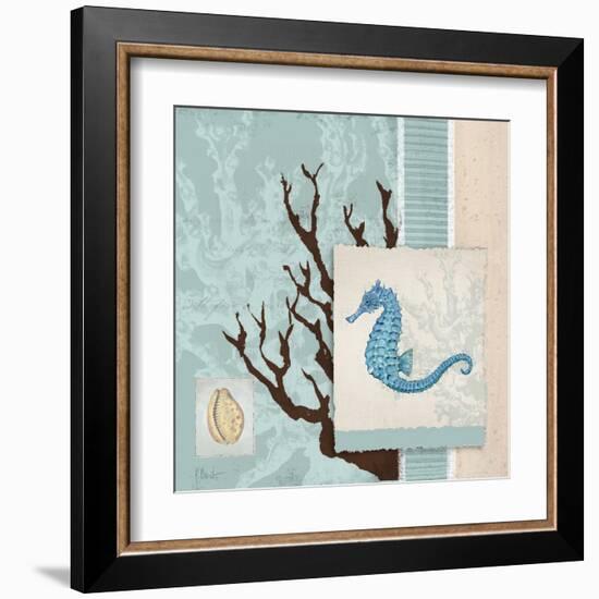 Aquarius Blue Sq II-Paul Brent-Framed Art Print