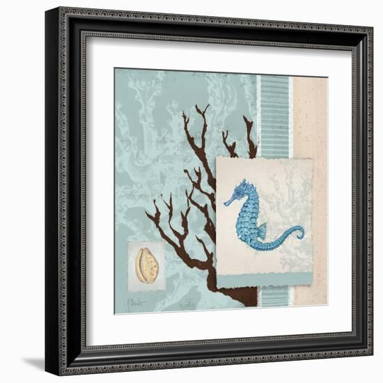 Aquarius Blue Sq II-Paul Brent-Framed Art Print