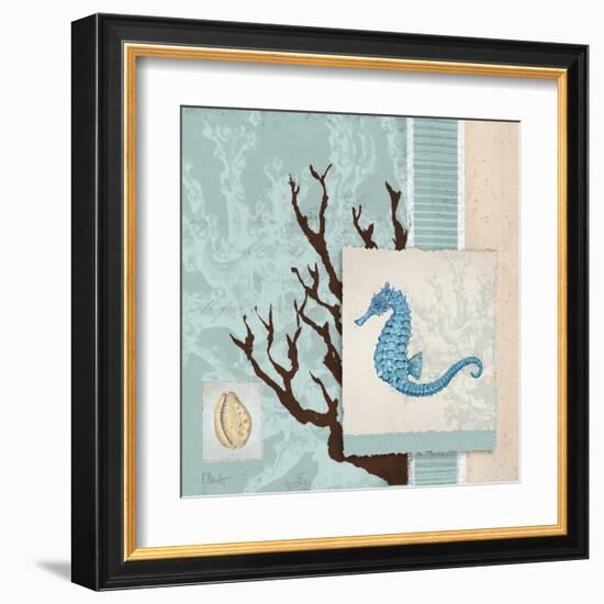 Aquarius Blue Sq II-Paul Brent-Framed Art Print