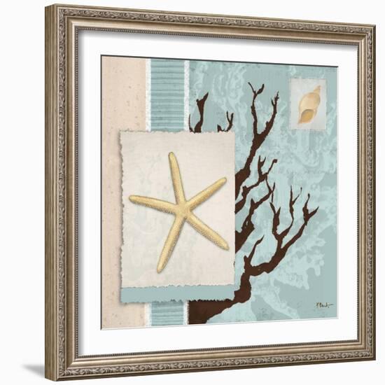 Aquarius Blue Sq III-Paul Brent-Framed Art Print