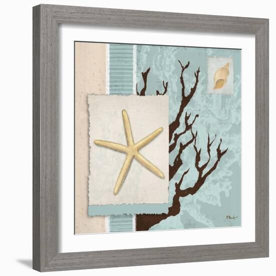 Aquarius Blue Sq III-Paul Brent-Framed Art Print