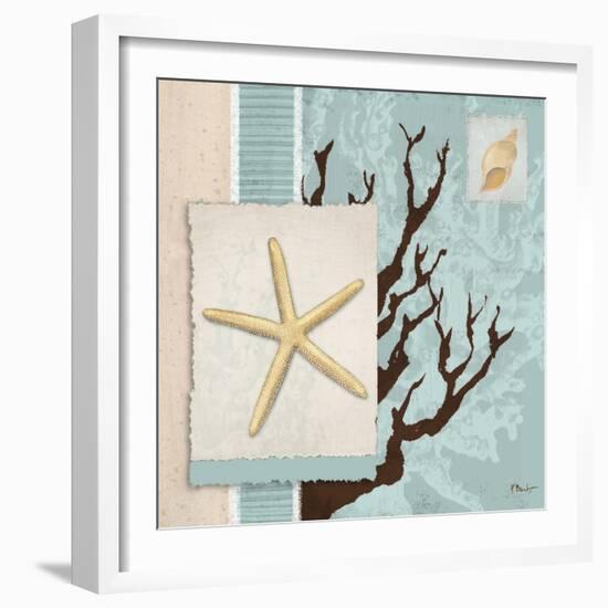 Aquarius Blue Sq III-Paul Brent-Framed Art Print