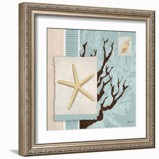 Aquarius Blue Sq III-Paul Brent-Framed Art Print