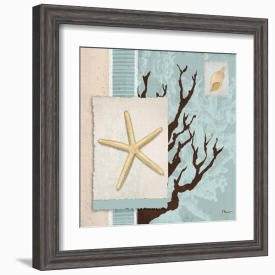 Aquarius Blue Sq III-Paul Brent-Framed Art Print