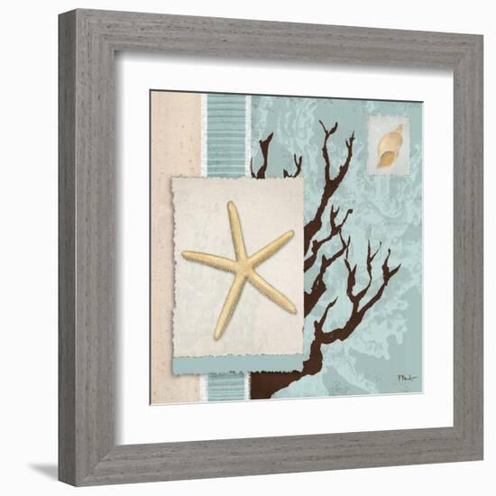 Aquarius Blue Sq III-Paul Brent-Framed Art Print