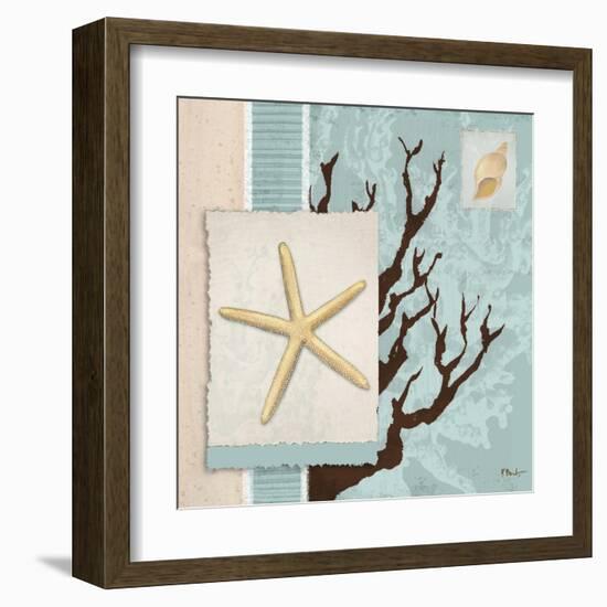 Aquarius Blue Sq III-Paul Brent-Framed Art Print