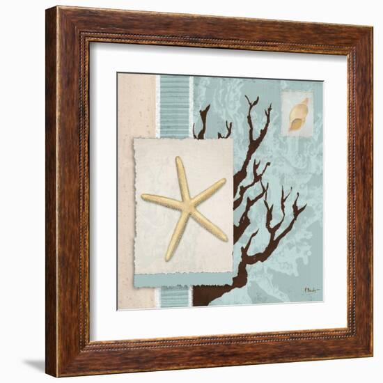 Aquarius Blue Sq III-Paul Brent-Framed Art Print