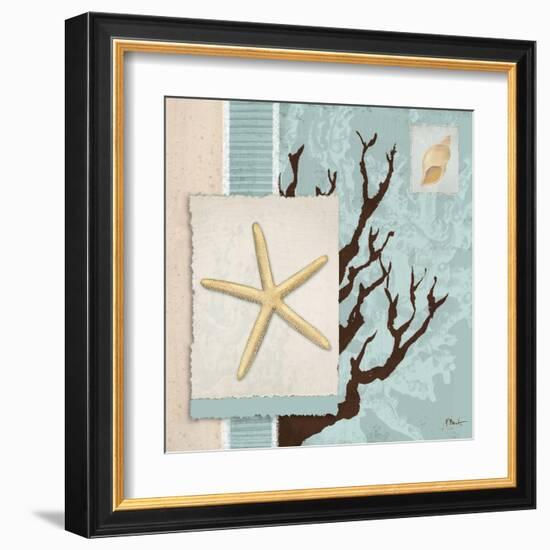 Aquarius Blue Sq III-Paul Brent-Framed Art Print