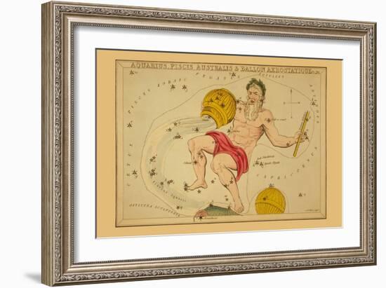 Aquarius, Piscis Australis and Ballon Aerostatique-Aspin Jehosaphat-Framed Art Print