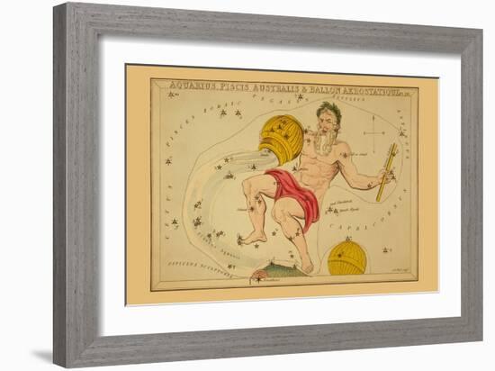 Aquarius, Piscis Australis and Ballon Aerostatique-Aspin Jehosaphat-Framed Art Print