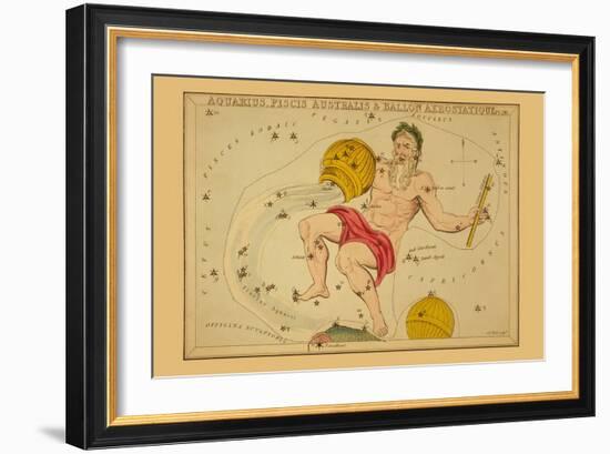 Aquarius, Piscis Australis and Ballon Aerostatique-Aspin Jehosaphat-Framed Art Print