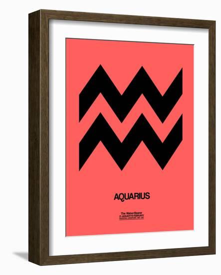 Aquarius Zodiac Sign Black-NaxArt-Framed Art Print