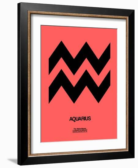 Aquarius Zodiac Sign Black-NaxArt-Framed Art Print