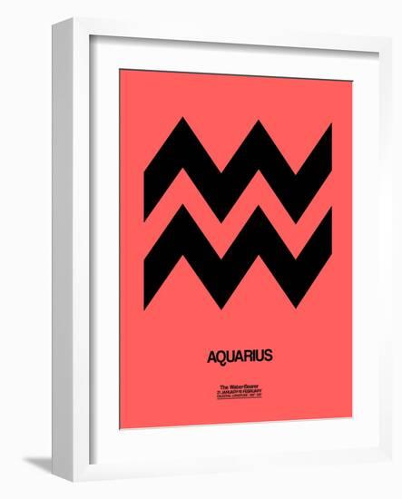 Aquarius Zodiac Sign Black-NaxArt-Framed Art Print