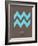 Aquarius Zodiac Sign Blue-NaxArt-Framed Art Print