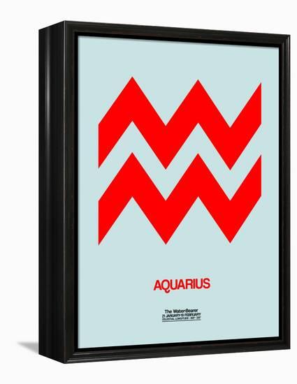 Aquarius Zodiac Sign Red-NaxArt-Framed Stretched Canvas