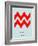 Aquarius Zodiac Sign Red-NaxArt-Framed Art Print