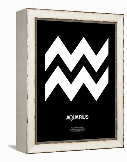 Aquarius Zodiac Sign White-NaxArt-Framed Stretched Canvas