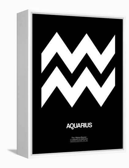 Aquarius Zodiac Sign White-NaxArt-Framed Stretched Canvas