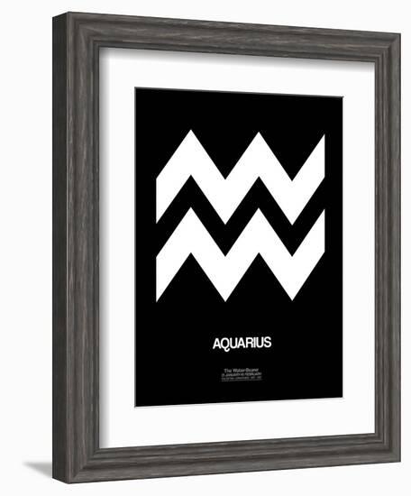 Aquarius Zodiac Sign White-NaxArt-Framed Art Print