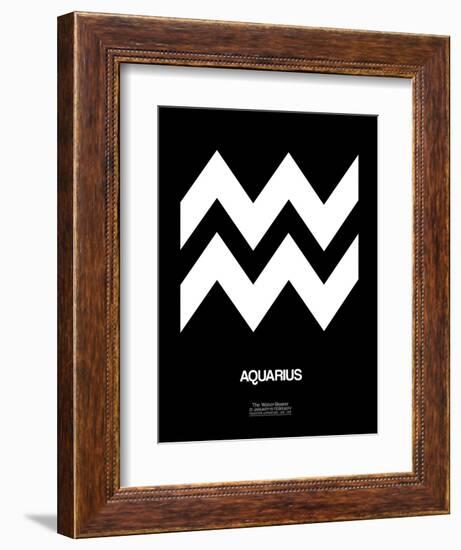 Aquarius Zodiac Sign White-NaxArt-Framed Art Print