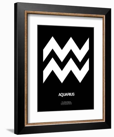 Aquarius Zodiac Sign White-NaxArt-Framed Art Print