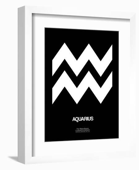 Aquarius Zodiac Sign White-NaxArt-Framed Art Print