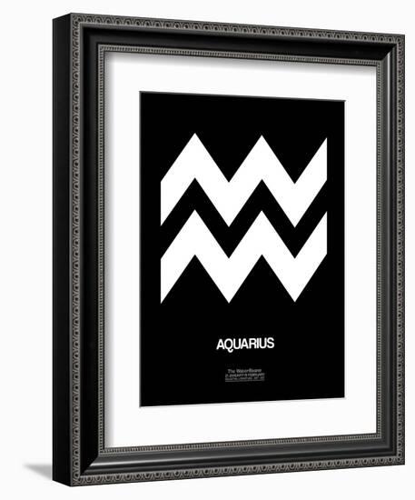 Aquarius Zodiac Sign White-NaxArt-Framed Art Print