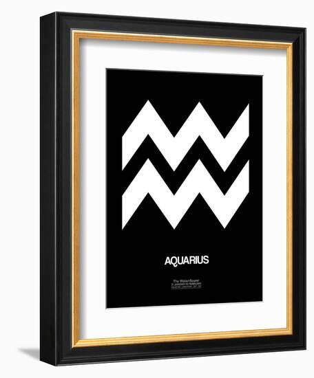 Aquarius Zodiac Sign White-NaxArt-Framed Art Print