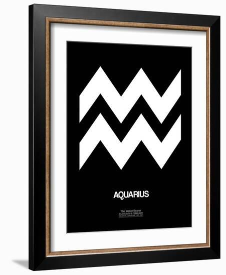 Aquarius Zodiac Sign White-NaxArt-Framed Art Print