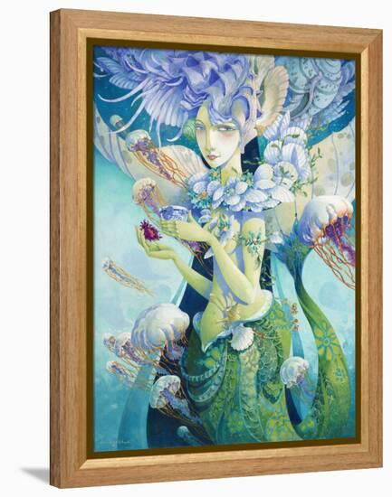 Aquatic Coffee Break-David Galchutt-Framed Premier Image Canvas