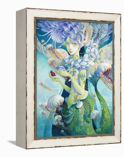 Aquatic Coffee Break-David Galchutt-Framed Premier Image Canvas