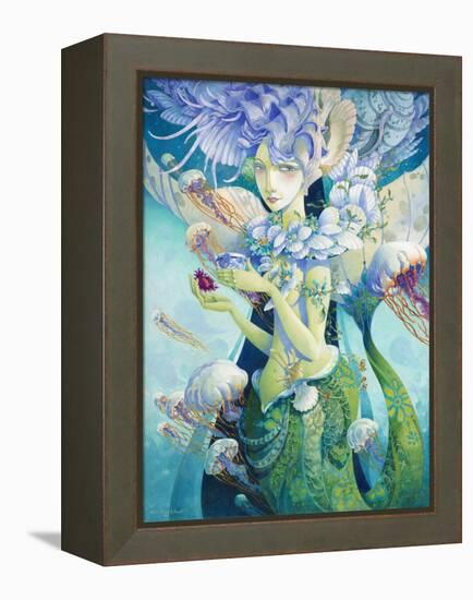 Aquatic Coffee Break-David Galchutt-Framed Premier Image Canvas