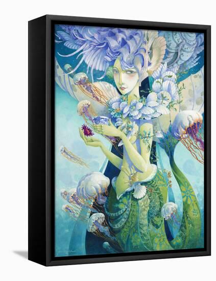 Aquatic Coffee Break-David Galchutt-Framed Premier Image Canvas