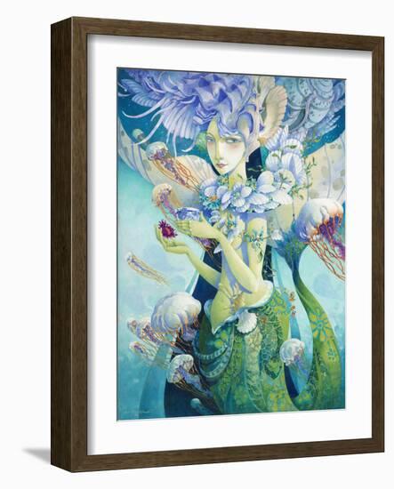 Aquatic Coffee Break-David Galchutt-Framed Giclee Print