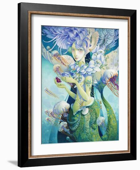 Aquatic Coffee Break-David Galchutt-Framed Giclee Print