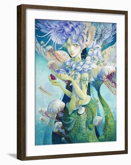 Aquatic Coffee Break-David Galchutt-Framed Giclee Print