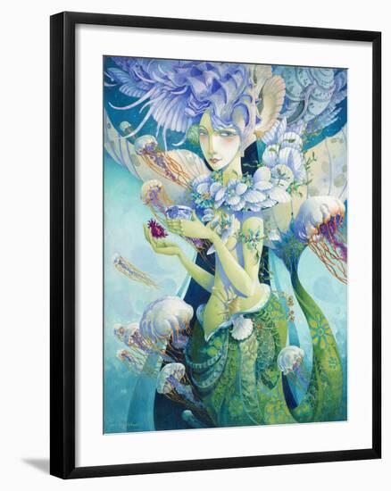 Aquatic Coffee Break-David Galchutt-Framed Giclee Print