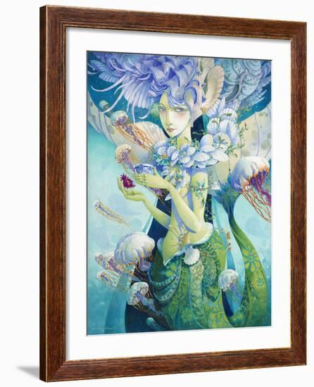 Aquatic Coffee Break-David Galchutt-Framed Giclee Print