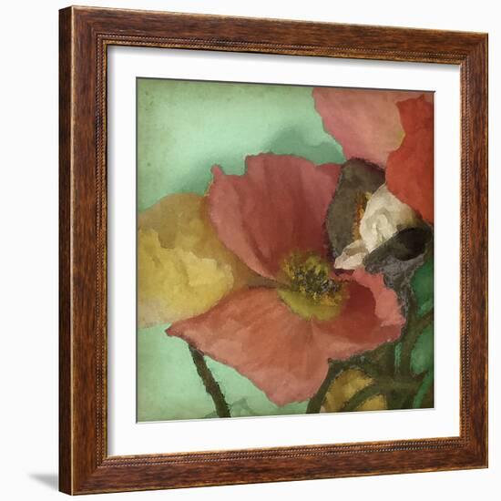 Aquatic Poppies I-Jennifer Goldberger-Framed Art Print