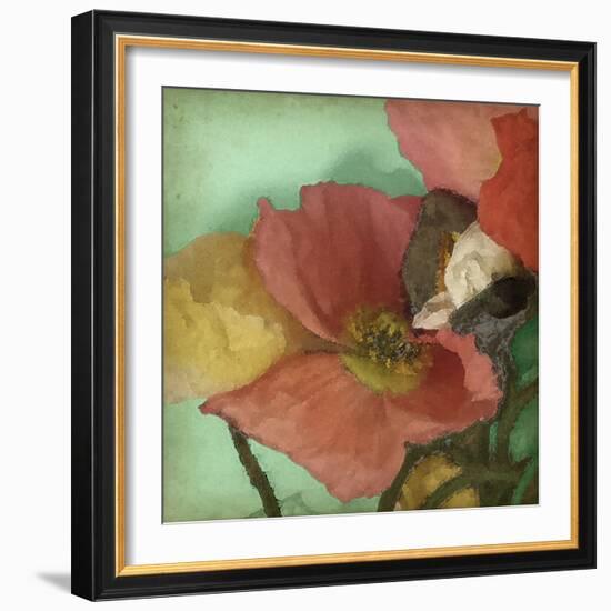 Aquatic Poppies I-Jennifer Goldberger-Framed Art Print