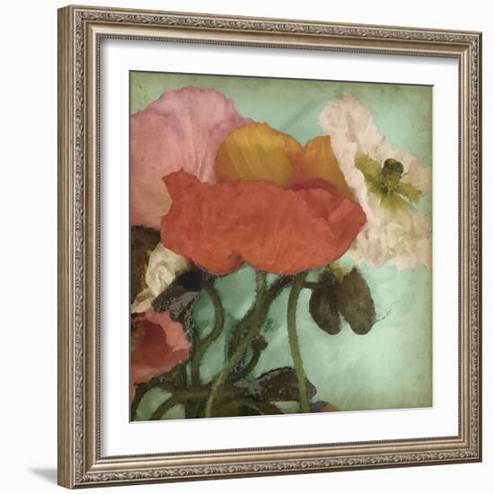 Aquatic Poppies II-Jennifer Goldberger-Framed Premium Giclee Print