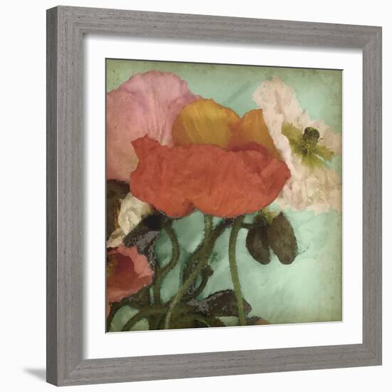 Aquatic Poppies II-Jennifer Goldberger-Framed Premium Giclee Print