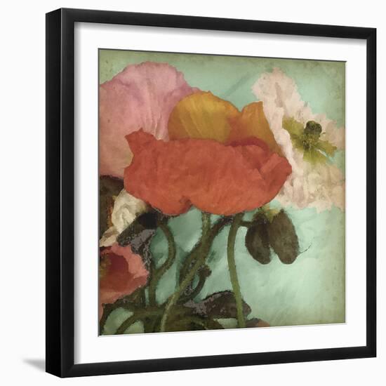 Aquatic Poppies II-Jennifer Goldberger-Framed Premium Giclee Print